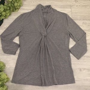 Grace Gray Knot Front Top